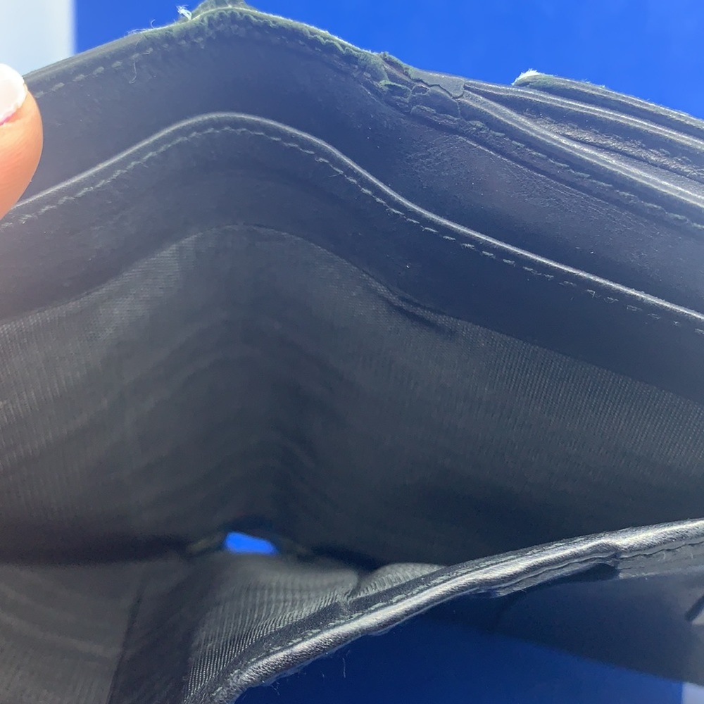 GUCCI black leather wallet Sheri web‎ San Motoyama Vintage - Picture 6 of 9